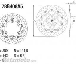 Disque de frein BREMBO Oro flottant