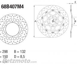 Disque de frein BREMBO Oro fixe