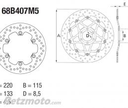 Disque de frein BREMBO Oro fixe