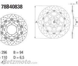 BREMBO Disque de frein BREMBO Oro flottant