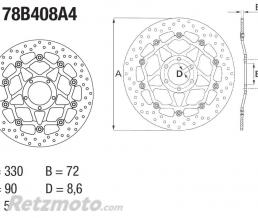 Disque de frein BREMBO Oro flottant