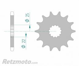 Kit chaine TRIUMPH TIGER 800 XC AFAM 525XSR2 16/50 super renforc� (couronne standard) 