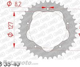 Kit chaine DUCATI 998 MONSTER S4R AFAM 15x43 525XHR3(couronne standard) sans support de couronne Ducati