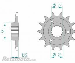 Kit chaine Ducati Monster 1100 AFAM 525XHR3 15x39 super-renforc�e(couronne standard) sans support de couronne Ducati