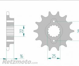 Kit chaine Ducati Monster 797 AFAM 520XSR 15x46 super renforc�e(couronne standard)