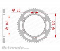 Couronne AFAM 47 dents acier pas 520 type 14501