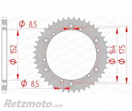 Couronne AFAM 42 dents acier pas 520 type 12500 Yamaha