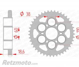 Couronne AFAM 38 dents acier pas 525 type 50801 Ducati