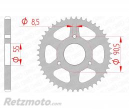 Couronne AFAM 46 dents acier pas 428 type 80200 Rieju RS2 125 PRO