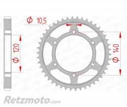 Couronne AFAM 45 dents acier pas 530 type 16603