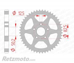 Couronne AFAM 48 dents acier pas 530 type 92803 Harley Davidson