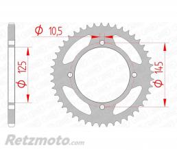 Couronne AFAM 47 dents acier pas 520 type 12505