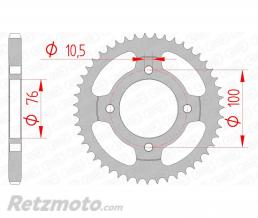 Couronne AFAM 47 dents acier pas 428 type 14208 Suzuki RG125 Gamma