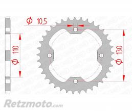 Couronne AFAM 38 dents acier pas 520 type 16406 Kawasaki KFX450R