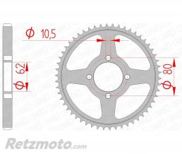 Couronne AFAM 54 dents acier pas 428 type 12224 Yamaha TT-R125