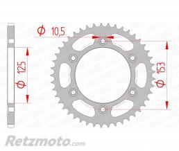 Couronne AFAM 45 dents acier pas 520 type 10320 Honda