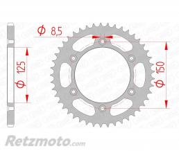 Couronne AFAM 38 dents acier pas 520 type 71304