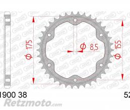 Couronne AFAM 38 dents acier pas 525 type 71900