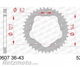 Couronne AFAM 38 dents acier pas 520 type 50607 Ducati