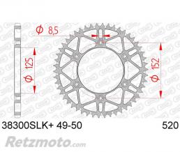 Couronne AFAM 49 dents acier ultra-light anti-boue pas 520 type 38300
