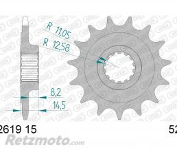 Pignon AFAM 15 dents type 52619 pas 520 acier Ducati 821 Monster