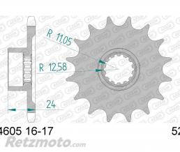 Pignon AFAM 17 dents type 94605 pas 525 acier MV Agusta