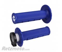 Rev�tements ODI MX V2 Lock-On semi-gauffr� bleu