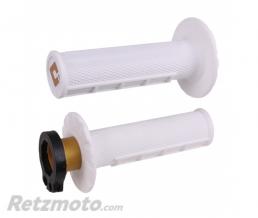 Rev�tements ODI MX V2 Lock-On semi-gauffr� blanc