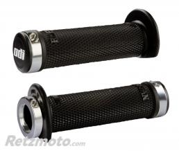 Rev�tements lock-on ODI Ruffian Quad 120 mm bicolores noir/argent �22,2 mm
