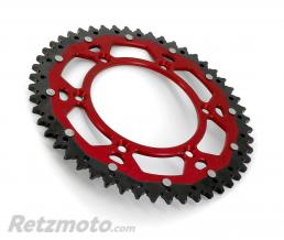 Couronne ART Bi-composant 51 dents Aluminium ultra-light anti-boue pas 520 rouge