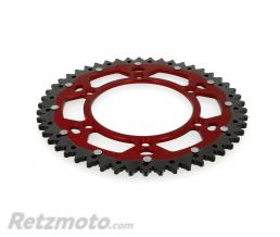 Couronne ART Bi-composant 52 dents Aluminium ultra-light anti-boue pas 520 rouge