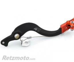 p�dale de frein ART Factory aluminium anodis� noir/embout orange KTM
