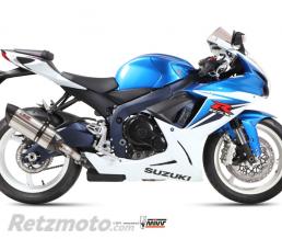 Silencieux MIVV Suono inox/casquette carbone Suzuki GSX-R600/GSX-R750