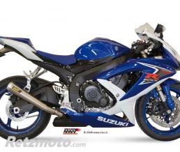 Silencieux MIVV X-Cone Plus inox satin�/casquette alu Suzuki GSX-R600/GSX-R750