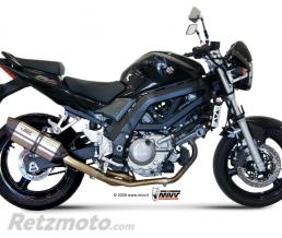 Silencieux + demi-ligne MIVV Suono inox/casquette carbone Suzuki SV650