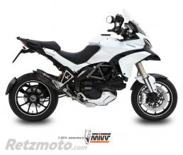 Silencieux MIVV Suono inox bross� noir/casquette carbone Ducati Multistrada 1200