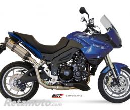 Silencieux MIVV Suono inox/casquette carbone Triumph Tiger 1050
