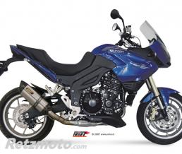 Silencieux MIVV Suono inox/casquette carbone Triumph Tiger 1050