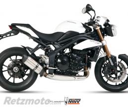 Silencieux MIVV Suono inox/casquette carbone Triumph Speed Triple 1050