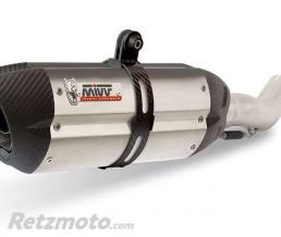 Silencieux double MIVV Suono inox bross� noir/casquette carbone Ducati Monster
