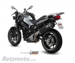 Silencieux MIVV Speed Edge inox bross� noir/casquette carbone BMW F800R