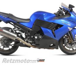 Silencieux double MIVV Oval Carbon Cap titane Kawasaki ZZR1400