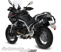 Silencieux MIVV Speed Edge inox bross� noir/casquette carbone Moto Guzzi Stelvio