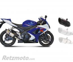Silencieux double MIVV Suono inox bross� noir Suzuki GSX-R1000