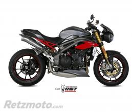 Silencieux MIVV Ghibli double inox/casquette inox Triumph Speed Triple 1050