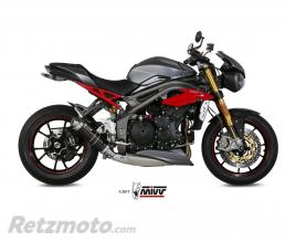 Silencieux MIVV GP inox noir/casquette inox Triumph Speed Triple 1050