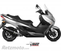 Silencieux MIVV Oval inox Steel Black/casquette carbone Suzuki Burgman 400