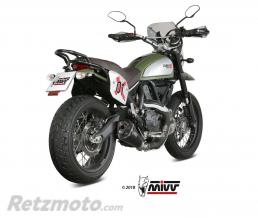 Silencieux MIVV Delta Race inox noir/casquette carbone Ducati Scrambler 800
