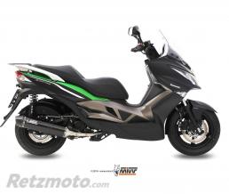 Ligne compl�te MIVV Stronger acier noir/casquette carbone Kawasaki J300
