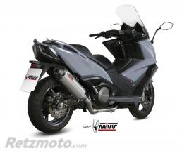 Ligne compl�te MIVV Oval titane silencieux titane/casquette carbone Kymco AK-550